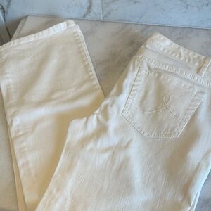 LOFT Cream Boot Cut Jeans
